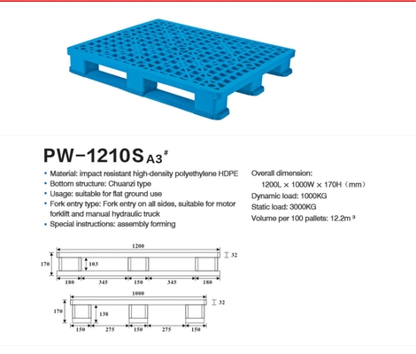 Pallet nhựa đắp chồng bền cho vận chuyển đáng tin cậy