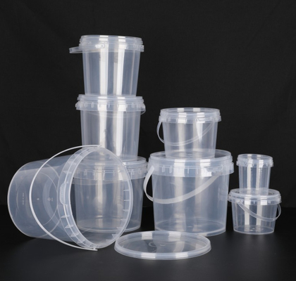 Nhập thể chế bền Transparent Plastic Bucket T / T thanh toán IML In chuyển nhiệt