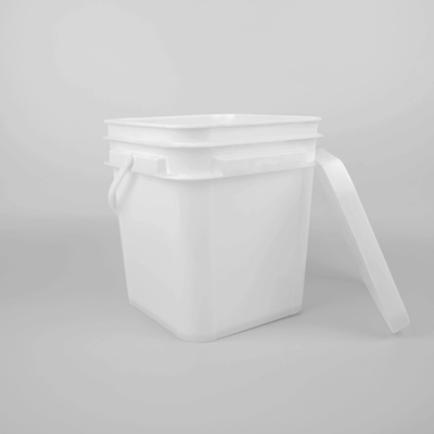 Xô nhựa vuông màu trắng Polypropylene 5 lít cho chất tẩy rửa