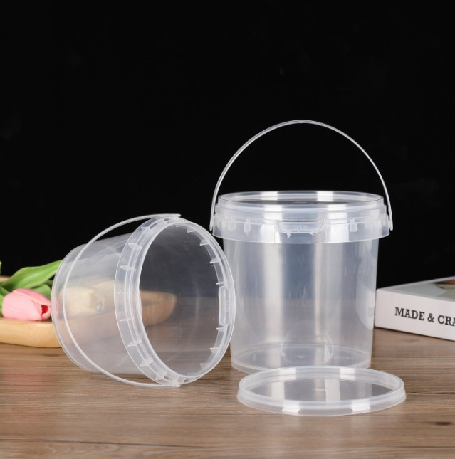 Thùng đồ ăn bằng nhựa có thể tùy biến với nắp và tay cầm có sẵn Chứng nhận CAS/FDA/SGS/ISO9001