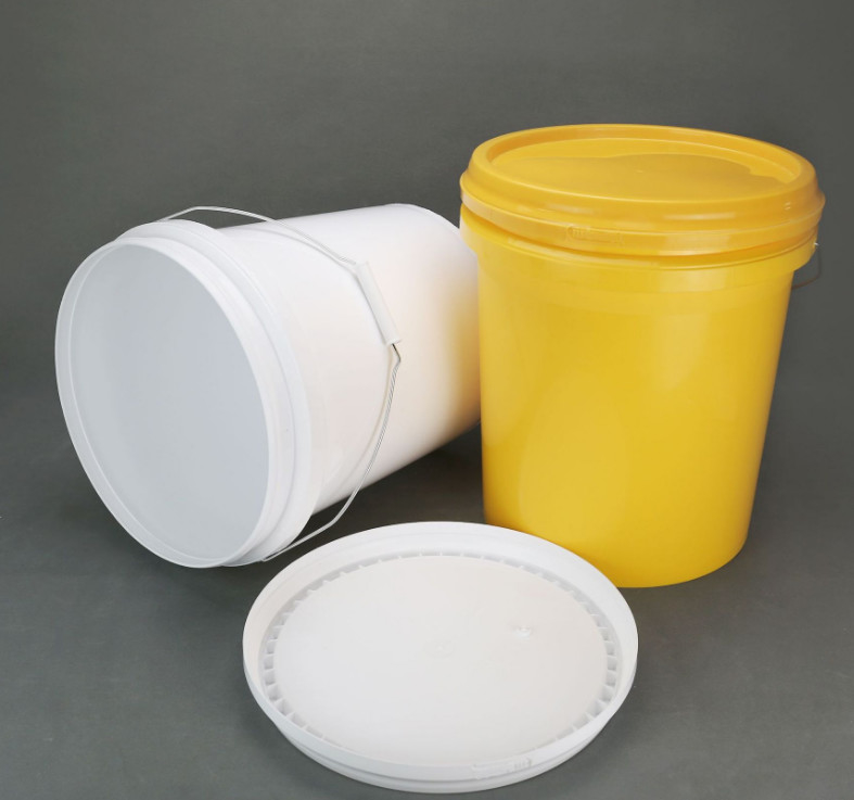 20L Snap On Lid Bucket nhựa xếp chồng 15,5 chiều cao 11,5 đường kính thiết kế màu trắng tùy chỉnh