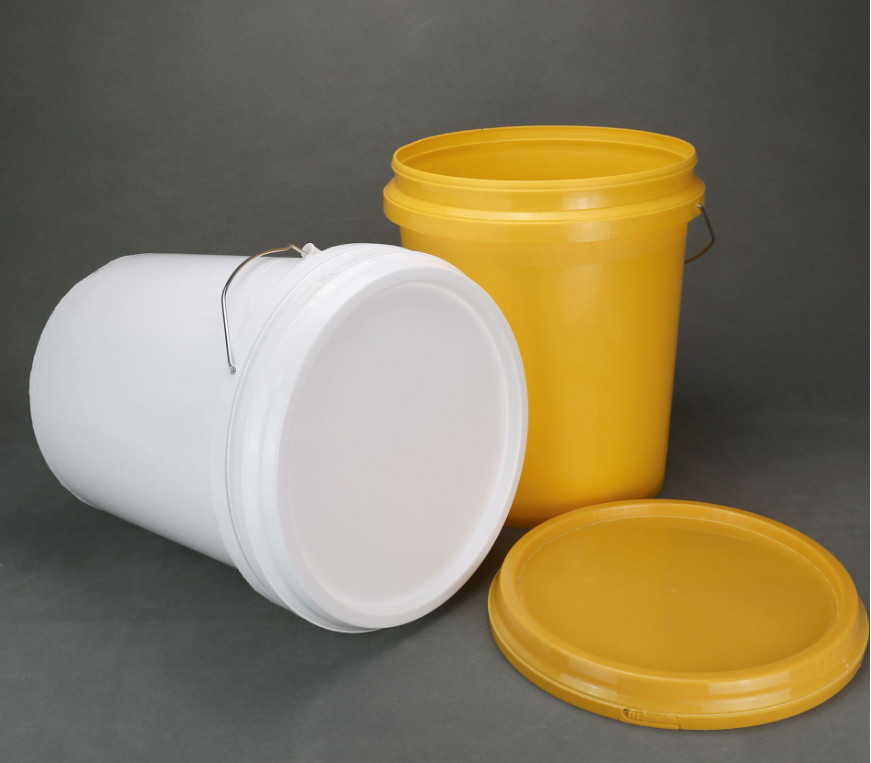 Snap On Lid Stackable trắng 5 gallon thùng nhựa với Gasket cho lưu trữ linh hoạt