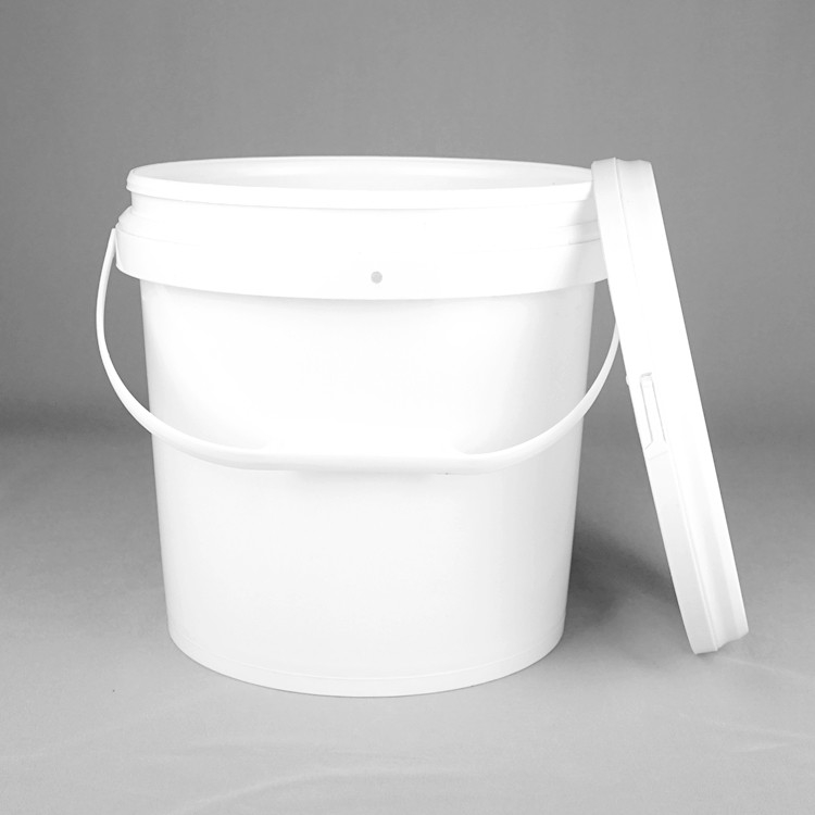 bề mặt mịn 1.5mm thùng nhựa với nắp niêm phong và tay cầm kim loại cho sơn nước ẩm chất hóa học lớp phủ