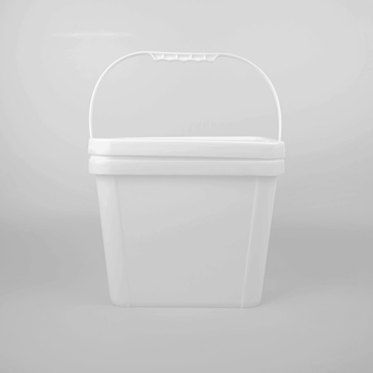 2L Square PP Food Grade Bucket với tay cầm kháng hóa học và nắp có kích thước khác nhau