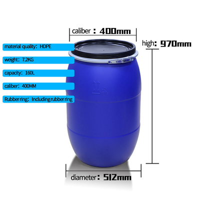 Thùng mặt bích 160L Thùng miệng lớn thùng nhựa hóa chất
