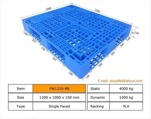 Bao bì Pallet Với OEM Stackable nhựa Pallet MOQ 450pcs