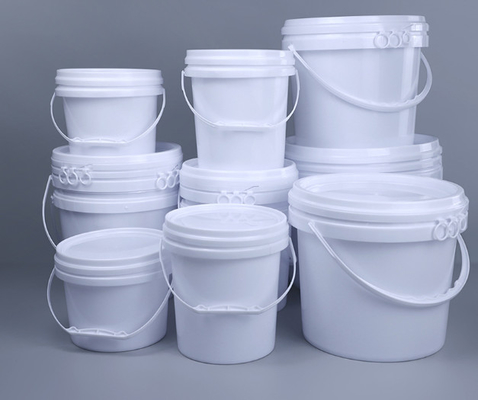 1L 5L 10L 20L Capacity Vỏ lưu trữ nhựa tròn với độ dày 0,8-1,5mm