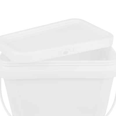 Thùng nhựa hình vuông loại thực phẩm với IML / chuyển nhiệt / in màn hình 1,2 kg