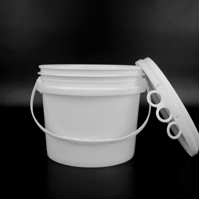 1 Gallon Thùng nhựa tròn 19 * 17 * 17,2cm Màu trắng có tay cầm bằng nhựa