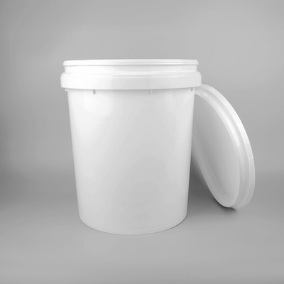 Xô nhựa 20 lít 5 gallon màu trắng hình tròn có nắp đậy