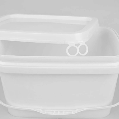 Thùng chứa dụng cụ PP 5L Thùng nhựa vuông màu trắng Hình chữ nhật