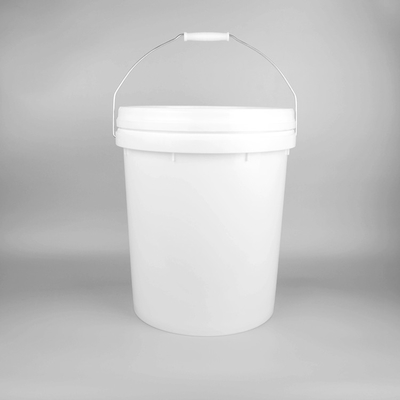 Thùng sơn nhựa 20 lít trắng tròn rỗng để sơn