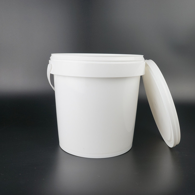 Thùng nhựa tròn màu trắng 1 Gallon Lớp hóa chất / thực phẩm có nắp đậy