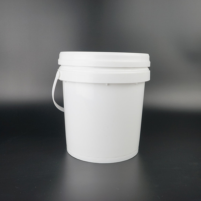Thùng nhựa tròn màu trắng 1 Gallon Lớp hóa chất / thực phẩm có nắp đậy